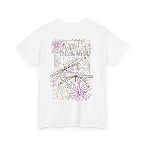 Consider the lilies how they grow